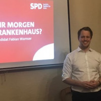 SPD-Gesundheitsexperte und Landtagskandidat Fabian Wamser (li.) mit Otto Horntrich (re.)